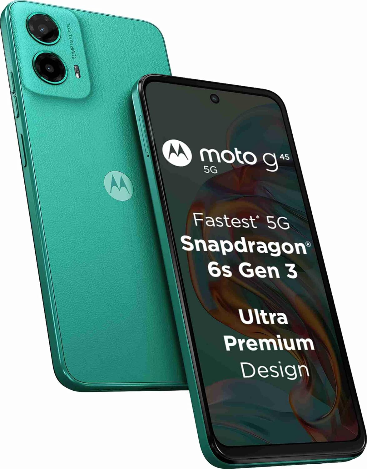 Motorola G45 5G (Brilliant Green, 4GB RAM, 128GB Storage) | 6.5" FHD+ Display | Snapdragon 6 Gen1 Processor | 50MP Camera | 16MP Front Camera | 5000mAh Battery | 33W Charging