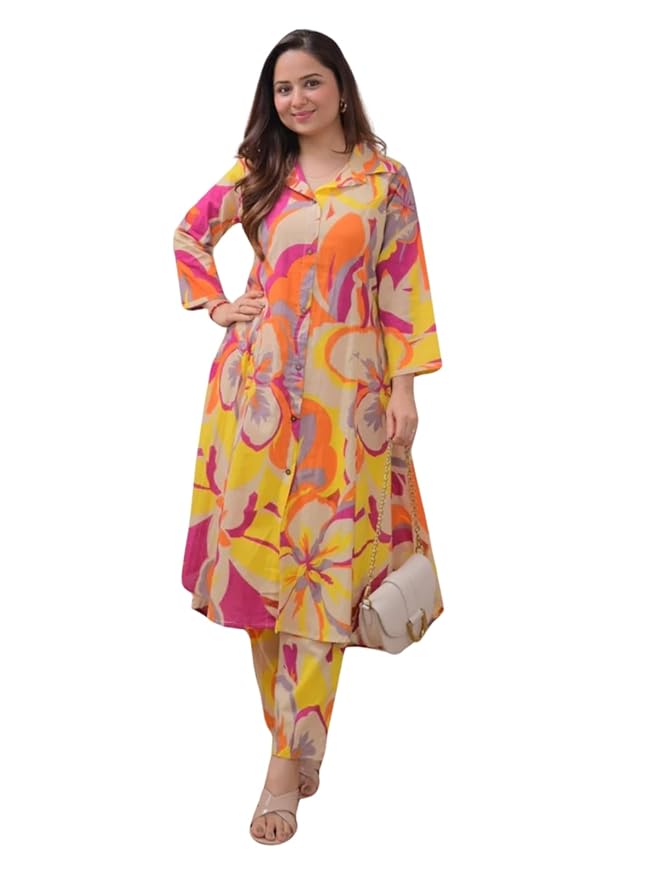 Leriya Fashion Co-ord Set For Women Stylish | Kurti Set For Woman | Short Kurti For Woman Latest | Anarkali Suit For Women's | Festive Ethnic Indian Traditional Outfit for Functions & Puja