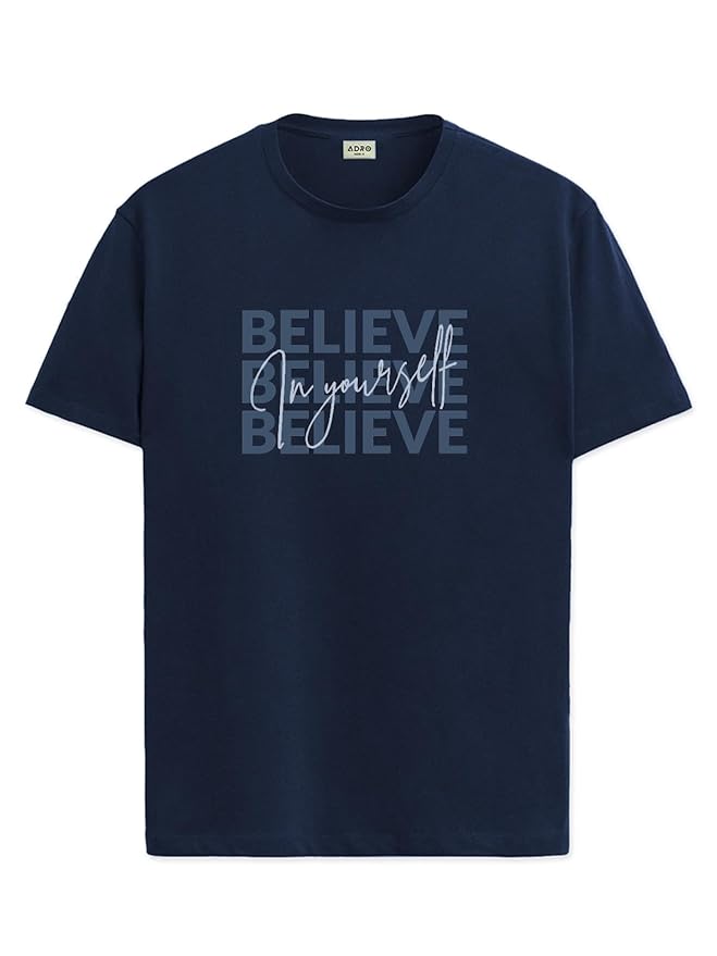 ADRO Tshirt for Men | Printed T Shirt for Men | 100% Cotton Regular Fit T-Shirt |Printed T Shirt