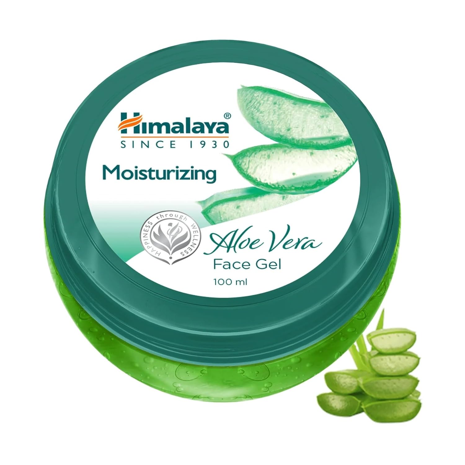 Himalaya Moisturizing Aloe Vera Face Gel 100ml | Pure Aloe Vera & Vitamin C | Non Sticky Water-Light Gel for Soft Supple Skin | Quick Absorbing | No Parabens | For Dry Skin
