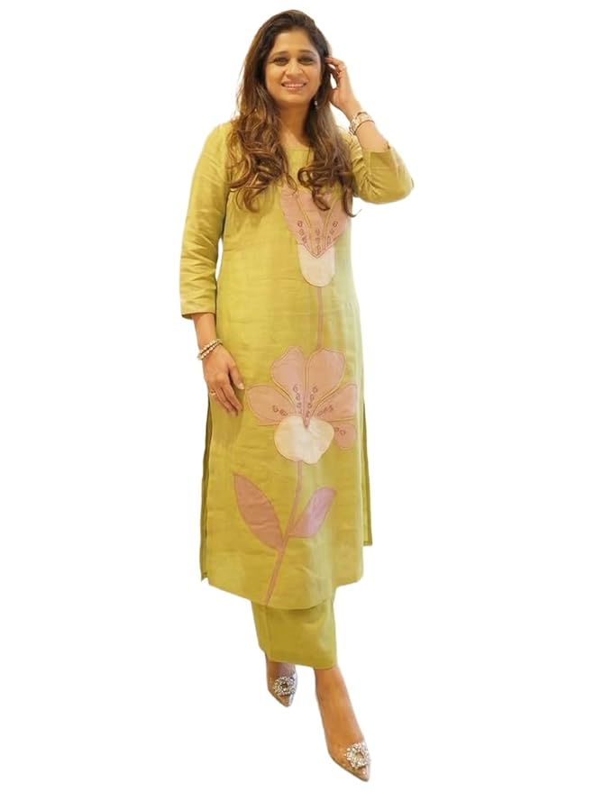 ANNI Designer Kurta Sets for Women Viscose Blend Printed | Kurta Palazzo Set | Straight Kurti Set for Women | Round Neck 3/4 Sleeve Ethnic Outfit | Designer Indian Kurti Top with Palazzo Pants