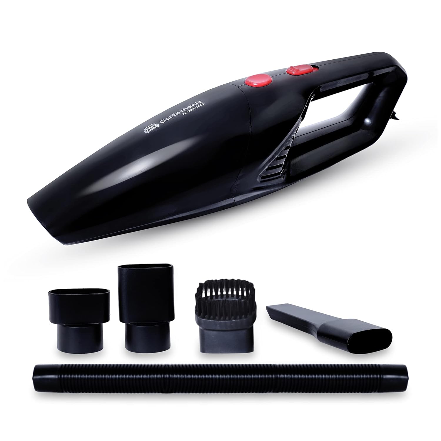 GoMechanic Neutron 4500 Handheld Super Suction Wet/Dry 4.5KPa Power Car Vacuum Cleaner with Anti-Bacterial Cleaning (Black)