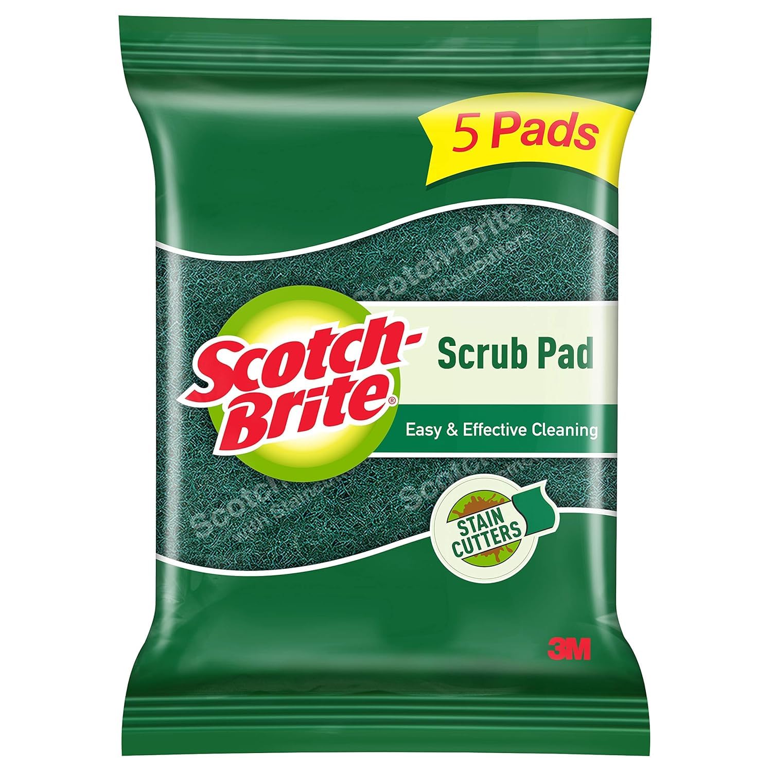 SE7EN Smart Scrubber - Multipurpose Kitchen Cleaning Scrub Pads for Utensils & Surfaces - Pack of 5