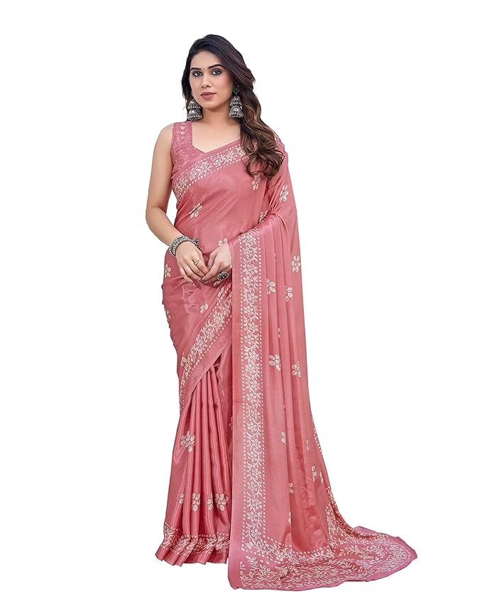 Yashika Women's Elegant Malgudi Art Silk Saree with Blouse Material I Sarees For Woman I Sari